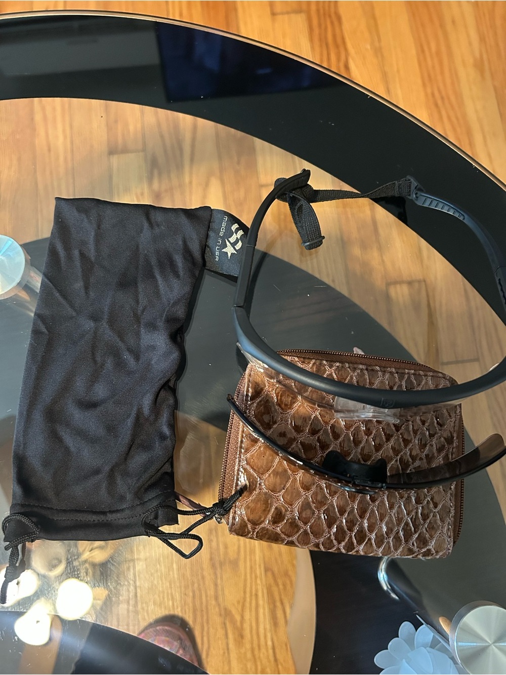 Men's Black Sport Sunglasses with Protective Pouch
